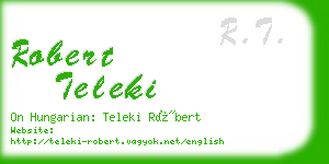 robert teleki business card